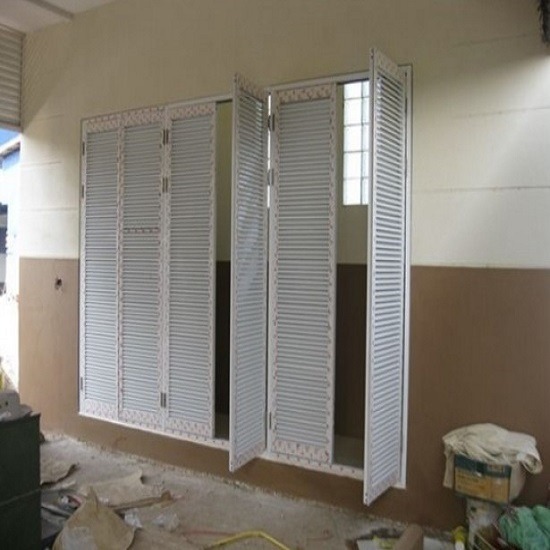 ประตูบานเกล็ดระบายอากาศ - เฮง อลูมิเนียม รามคำแหง 124 รับติดตั้งบานประตูหน้าต่างกระจกอลูมิเนียม