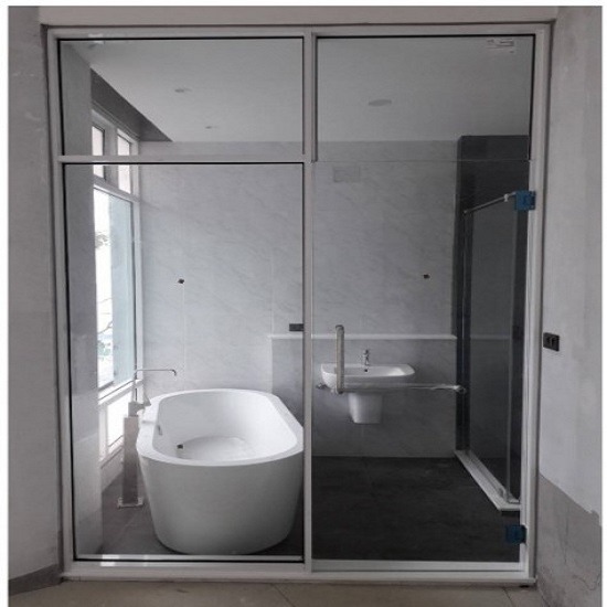 กระจกห้องอาบน้ำ - เฮง อลูมิเนียม รามคำแหง 124 รับติดตั้งบานประตูหน้าต่างกระจกอลูมิเนียม